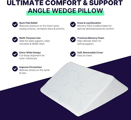 Miniatura 2 de El ángulo Pro con geometría patentada ver la tabla de tallas antes de ordenar Alivio del dolor de espalda cuña de terapia 4tamaños para adaptarse a
