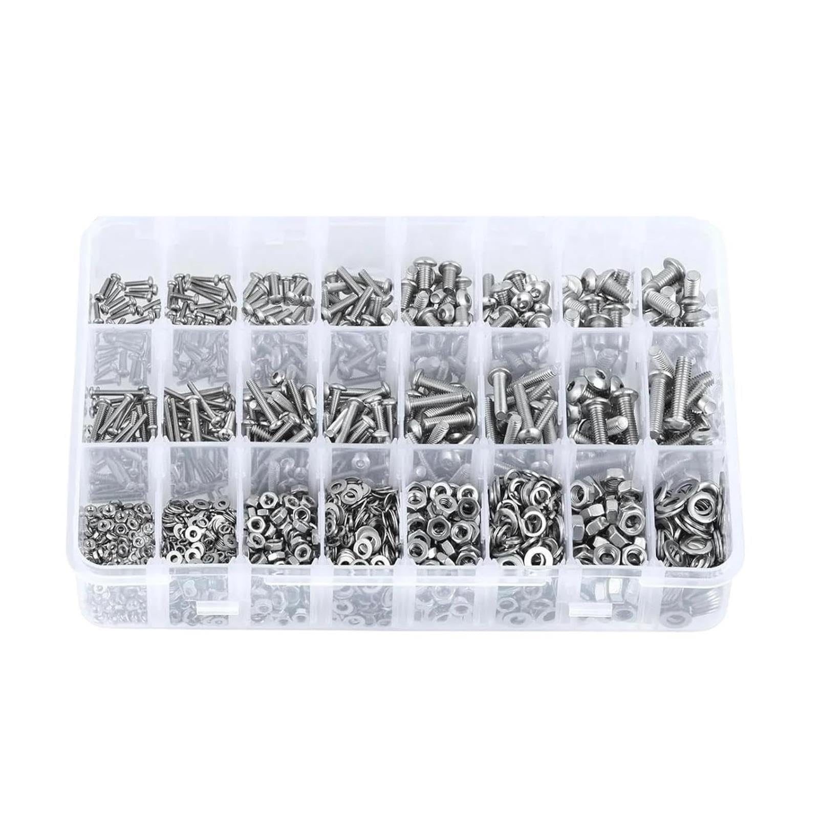 Jeu de vis à boulons hexagonaux, acier inoxydable 304, 1625 pièces
