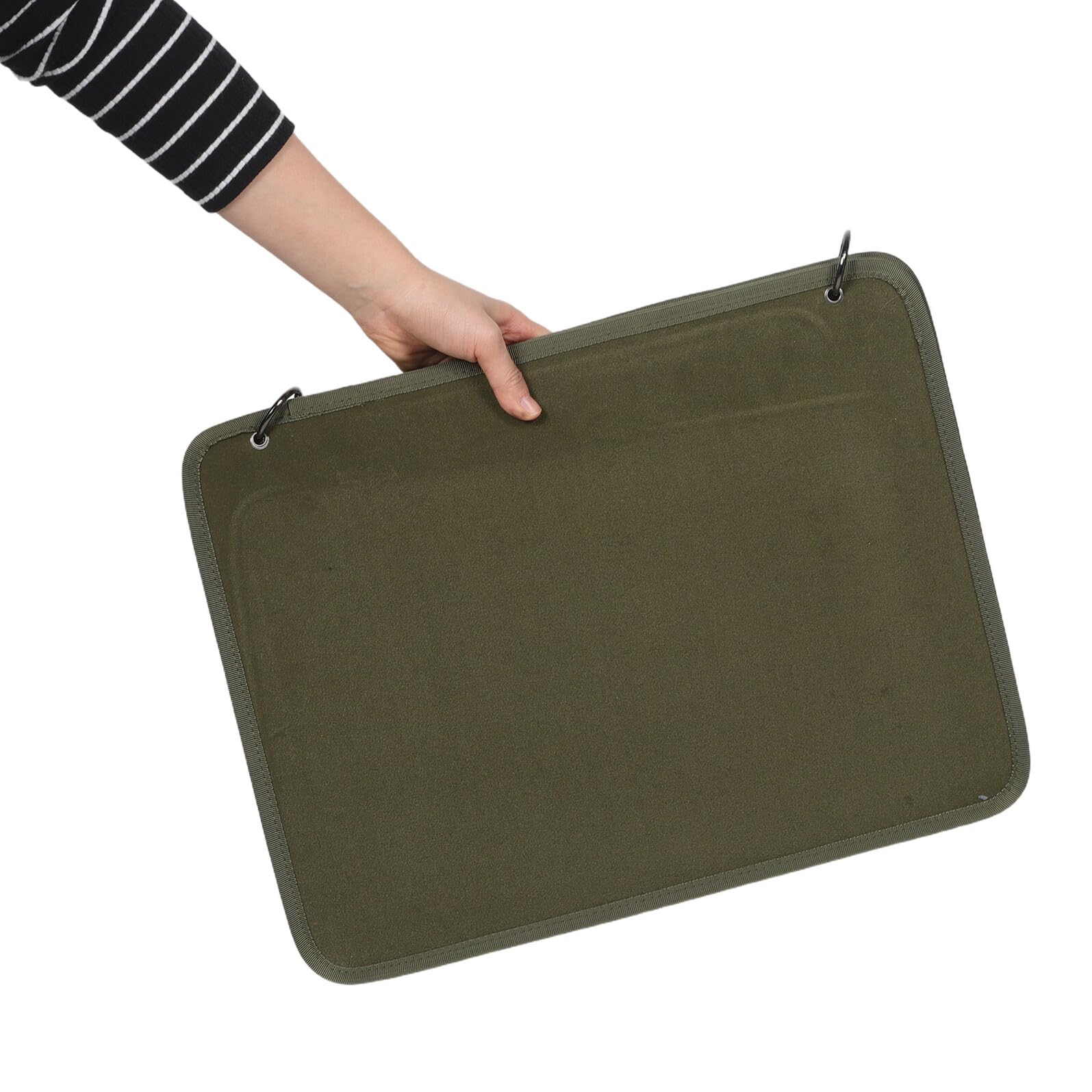 Classeur à Badges pour Écussons Auto-agrippants, Porte-Badge Compact Kaki 42 X 32 Cm avec Panneau de Présentation Multicouche, Organiseur Léger Résistant aux Intempéries