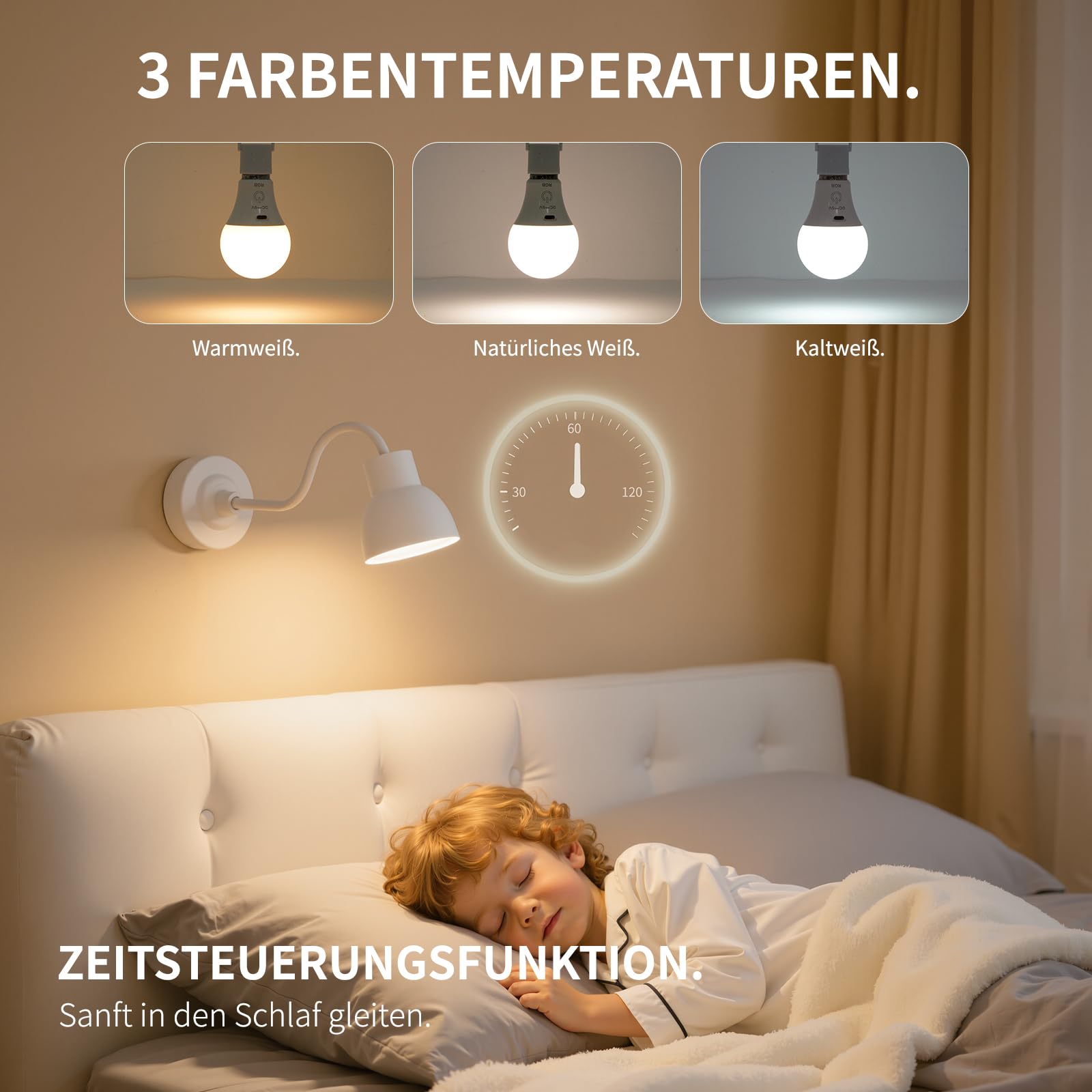 FRIDEKO HOME 2 Stück Aufladbare Glühbirne mit Fernbedienung 2600mAh E27 Smart Farbwechsel Farbige RGB Touch Control Dimmbare Akku Lampe mit Timing Funktion
