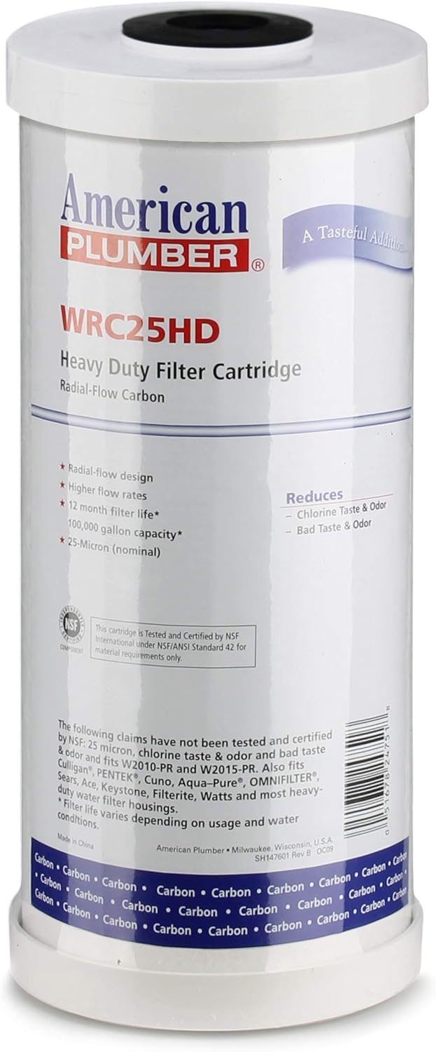 AP American Plumber WRC25HD Heavy-Duty Radial-Flow Carbon Filter Cartridge (1)
