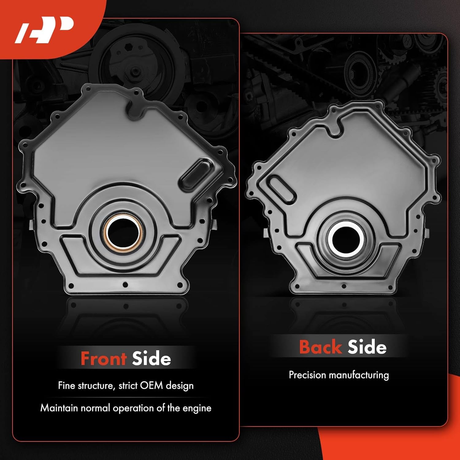 A-Premium Engine Timing Cover Compatible with Buick Lucerne 2006-2011 & Cadillac DTS 2006-2011, DeVille 1998-2005, Eldorado 1998-2002, Seville 1994-2004 & Oldsmobile Aurora & Pontiac Bonneville