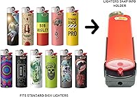 Vista 3 de Hit Kit Compact Standard BIC Lighter Holder and Personal Stash Space-Grade Aluminum Anodized Black (Lighter Not Included)