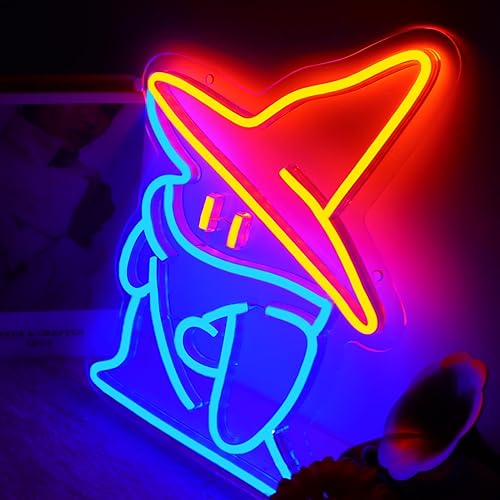 Miniatura 2 de Black Mage FF Neon Signs Fantasy Lights Wall Final Black Mage Led Vivi Ornitier Sign Party Bedroom Bar Living Room Party Man Cave Game Room Party