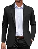 Men's Casual Blazer Jacket One Button Suit Jackets Lightweight Knit Sport Coat