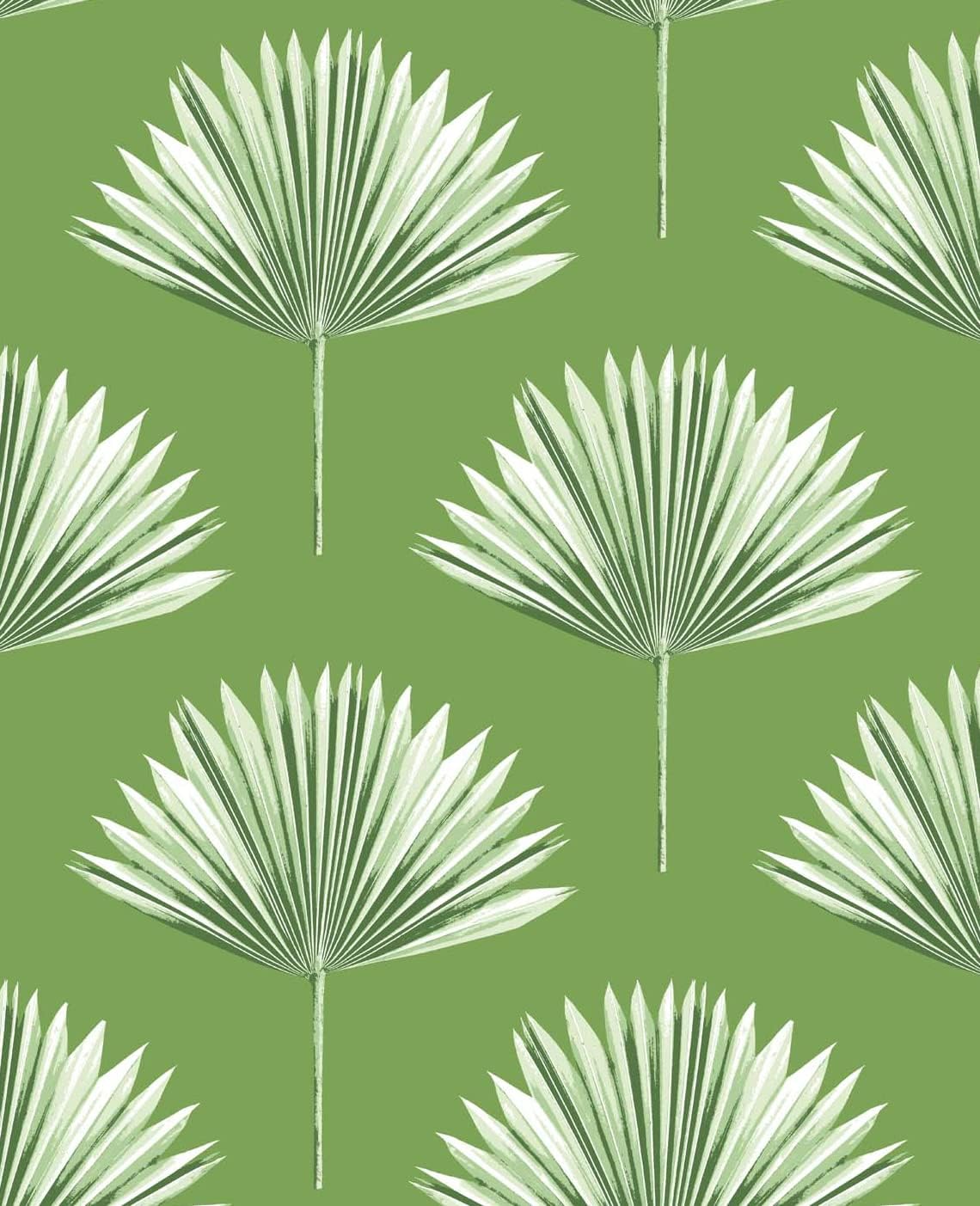 NextWall Tropical Fan Palm Peel and Stick Wallpaper (Green Sprout)