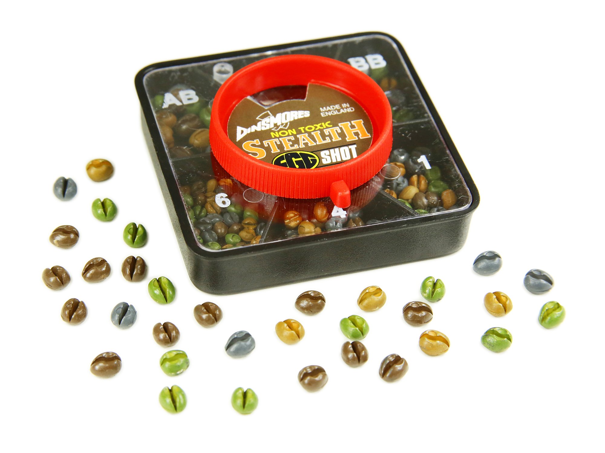 Dinsmores 5 Way Dispenser - Stealth Egg Shot - Super Soft - Non-Toxic Fishing Shot