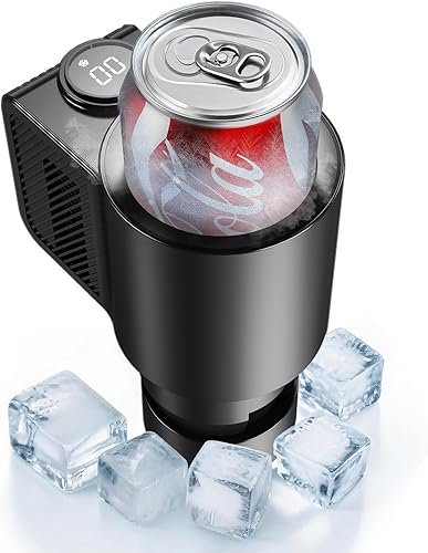 Soporte de taza de enfriamiento para automóvil, soporte inteligente 2 en 1, control de temperatura, refrigeración y calefacción, soporte portátil