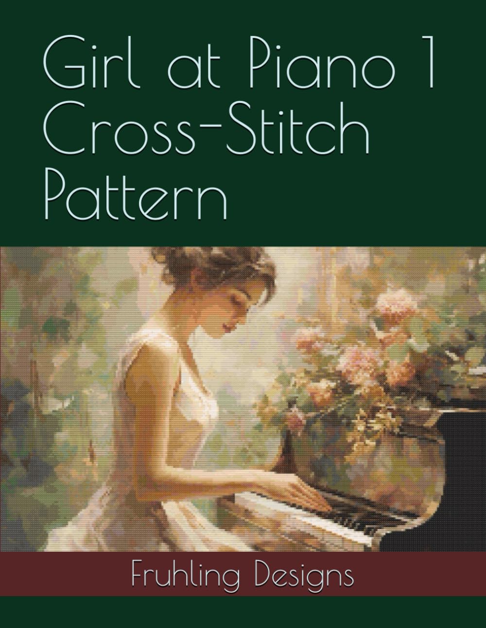 Girl at Piano 1 Cross-Stitch Pattern