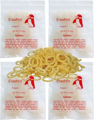 Miniatura 10 de Paquete de 400 bandas elásticas de ortodoncia dentales elásticas intraorales (pesadas, 6.5 onzas, 14 pulgadas (0.252in)