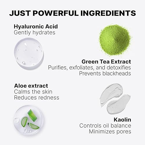 Miniatura 5 de Máscara de té verde en barra  Limpiador de poros  Previene puntos negros  Limpieza profunda de arcilla hidratante  Máscaras faciales para el cuidado