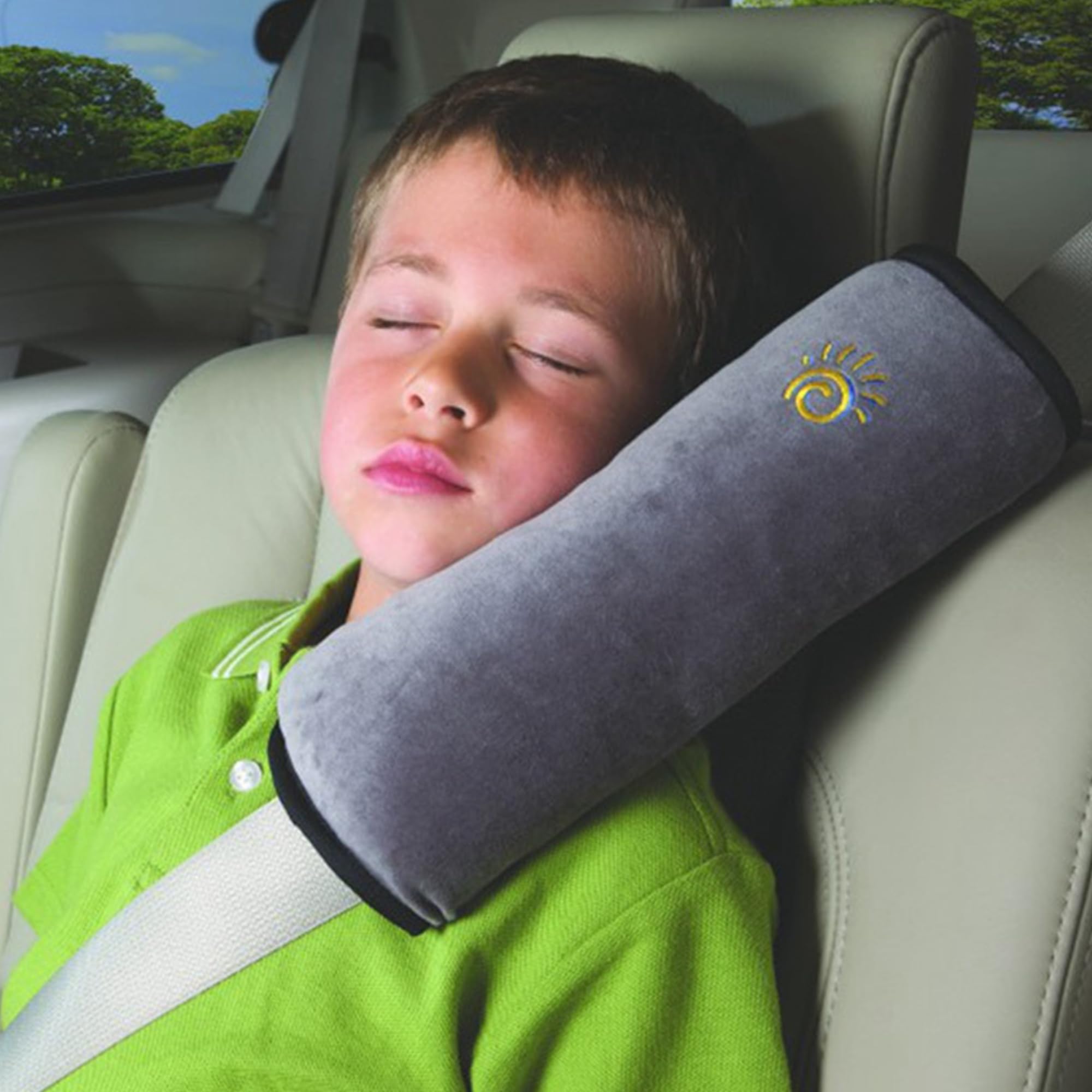 2 Funda Cinturon Coche Protector 2 Almohadillas para Cinturón Cojín de Coche,Auto Almohada Para Cinturón,Protector Cinturon Coche Niños,Cinturones Coche para Viajes Niños Bebés Adultos (Gris)