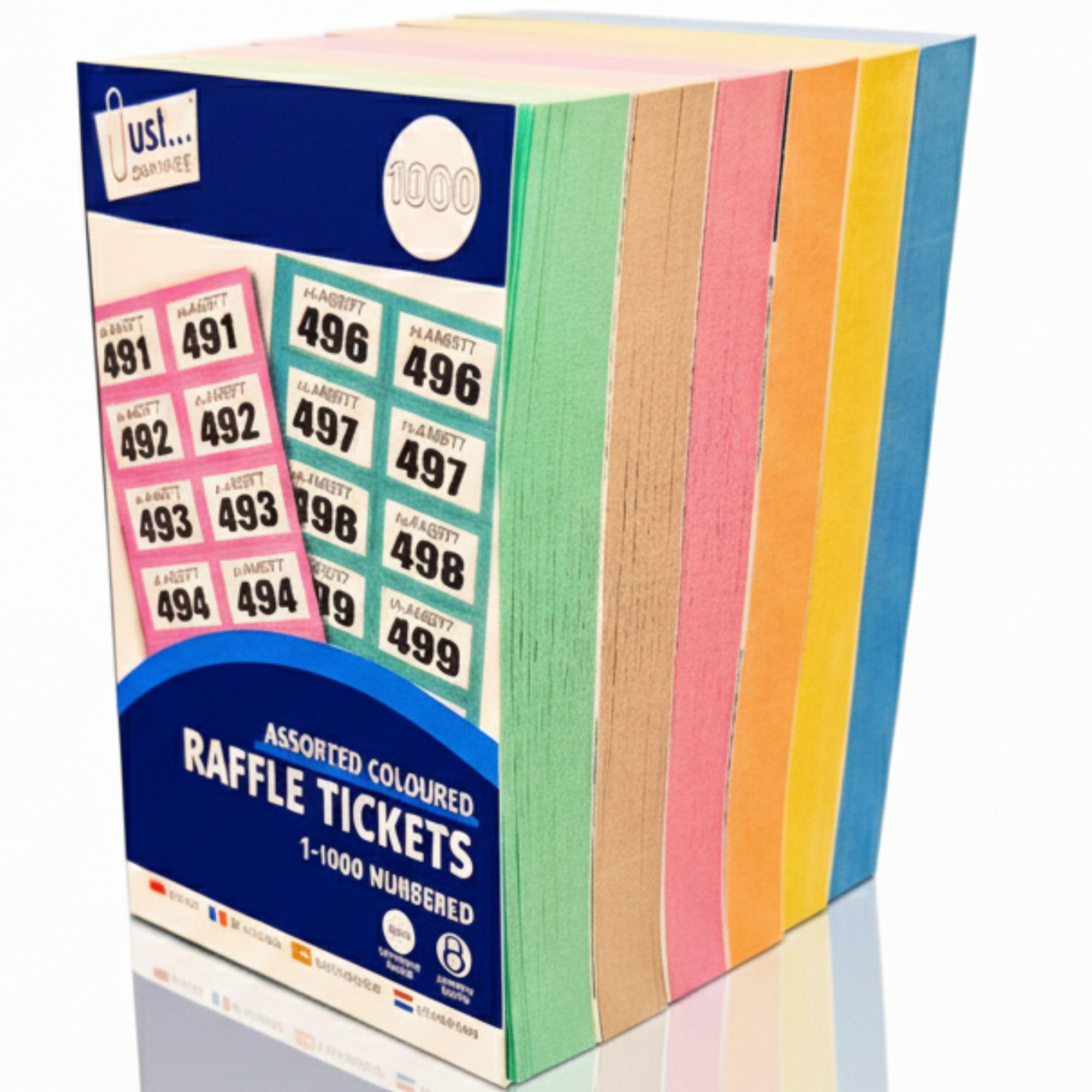 Pukka Pad genummerde loterij en garderobetickets 1 500 6 stuks