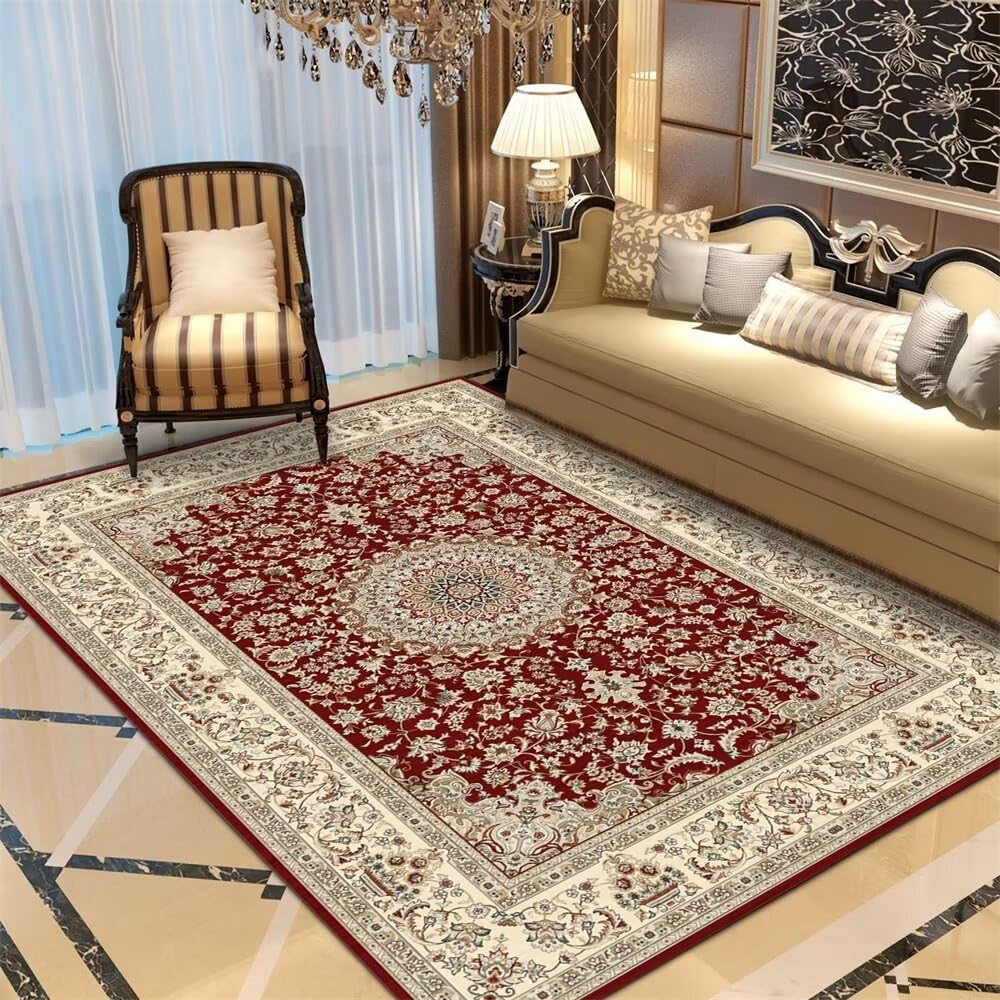 Teppich Kinderzimmer Mädchen Baby Rote Pflanze Blumendekoration Wohnzimmer Schlafzimmer Antifouling Moderne Teppiche 200X260CM