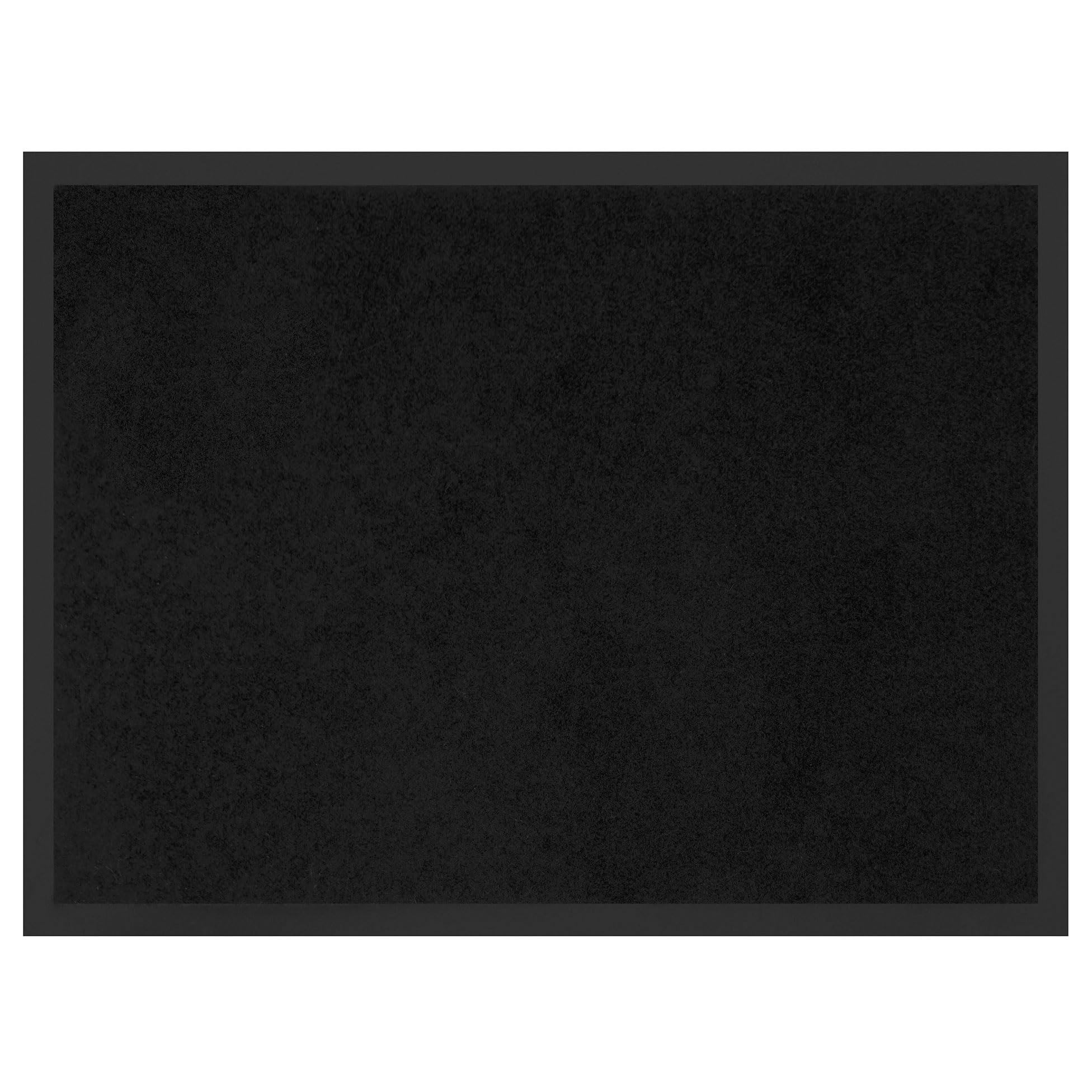 Tapis 50 x 80 cm noir uni idéal devant la porte de votre salon