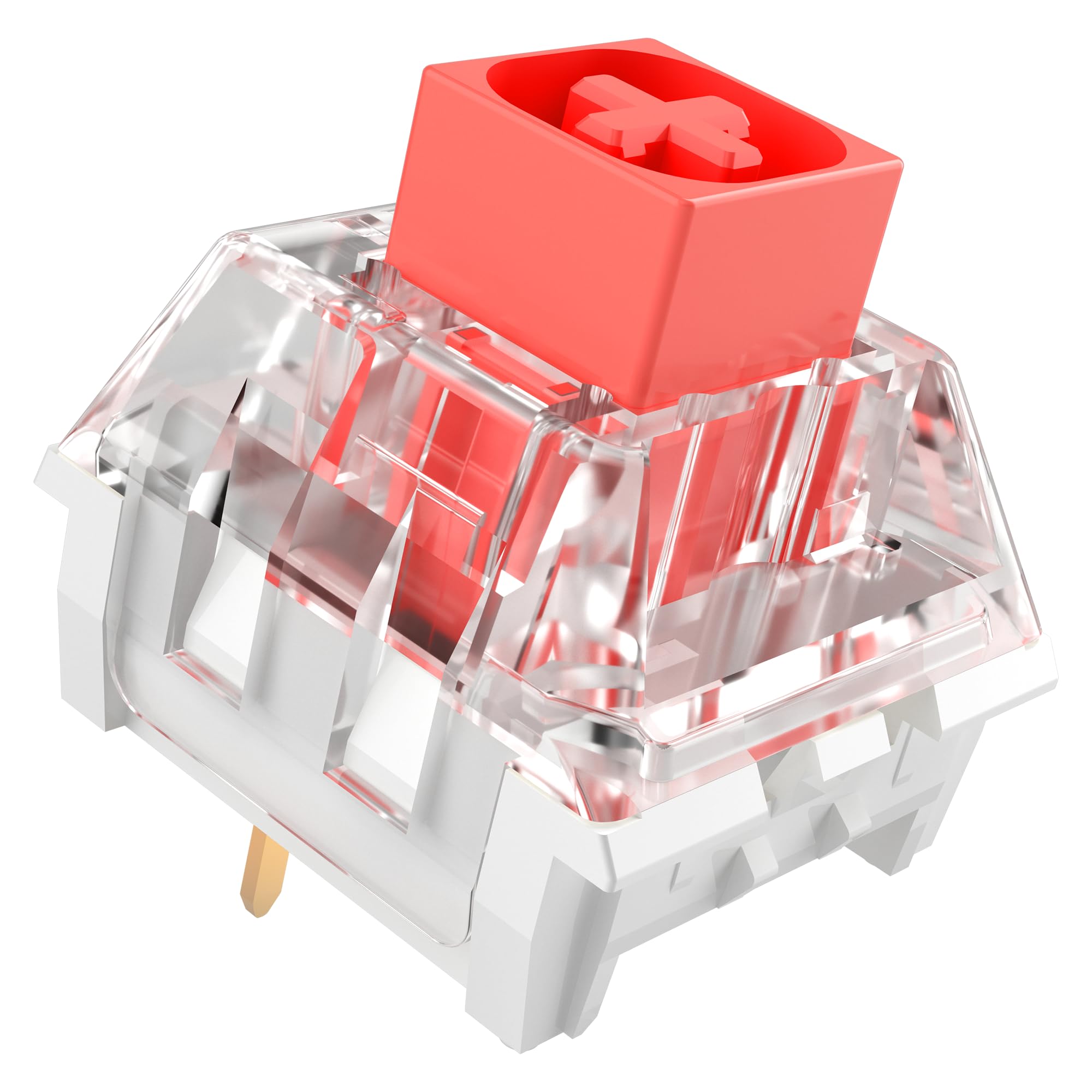 Kailh Box Red Switches for Mechanical Keyboard,3-Pin 45gf Linear/Factory Lubed/Dust&amp;Waterproof Switches(Kailh Box Red,36Pcs)