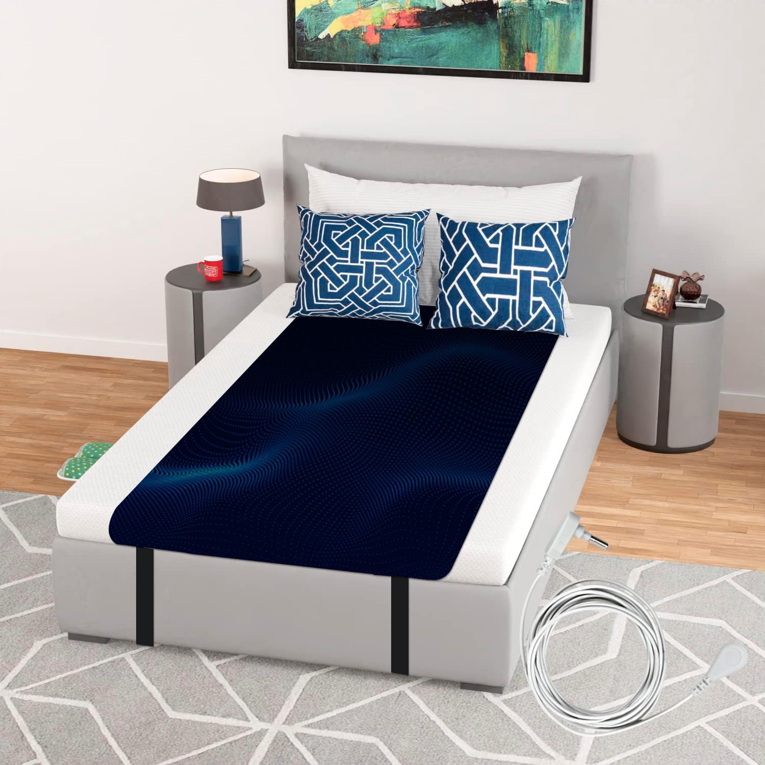 NeatEarthing Grounding Mat, Grounding Therapy Sleep Pad Grounding Mat Grounding Conductive Carbon Leatherette for Better Sleep, Relieve Pain (27''x 71'')