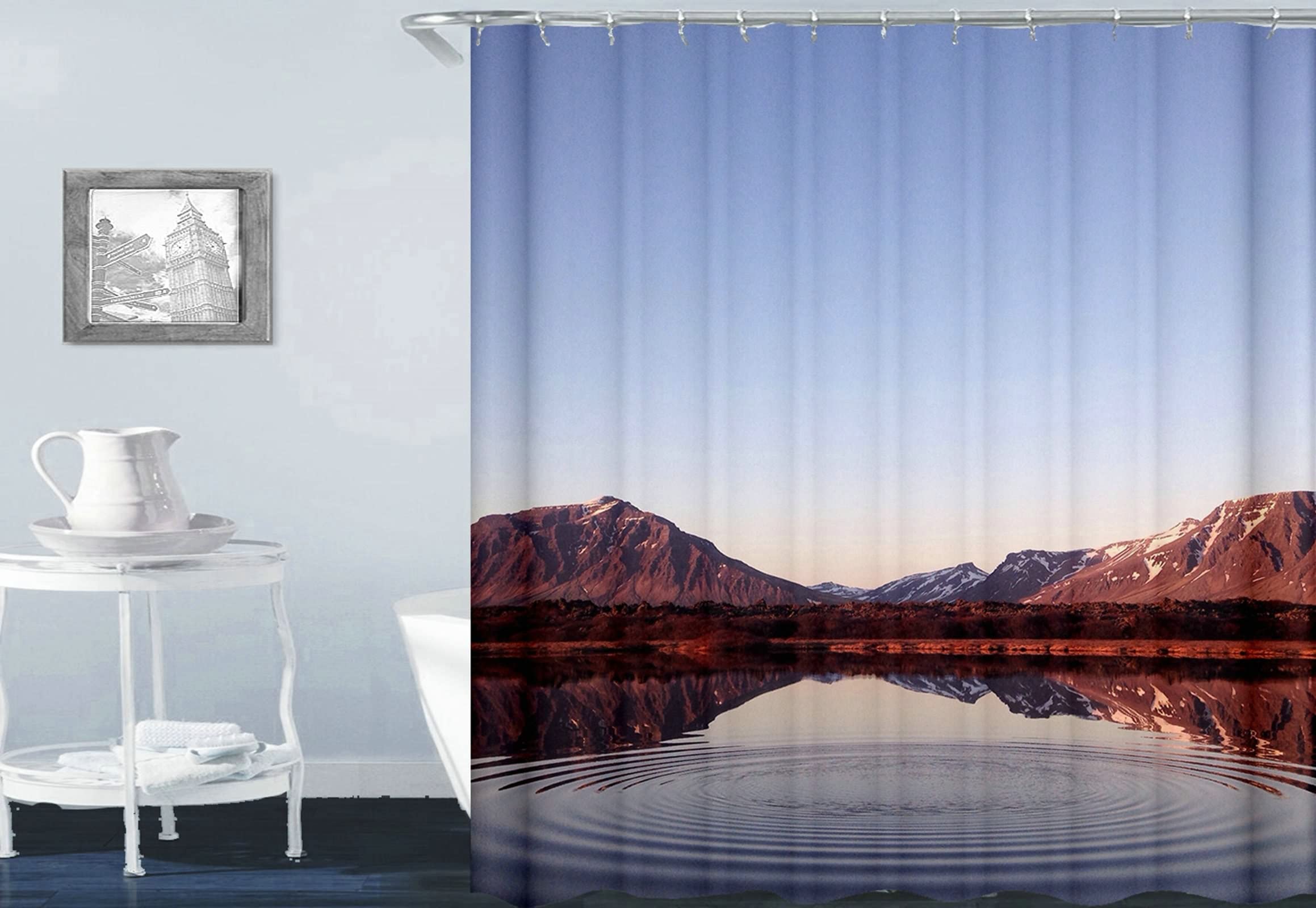 Rideau de douche polyester KnSam 165x200cm grand rideau salle de bain lavable