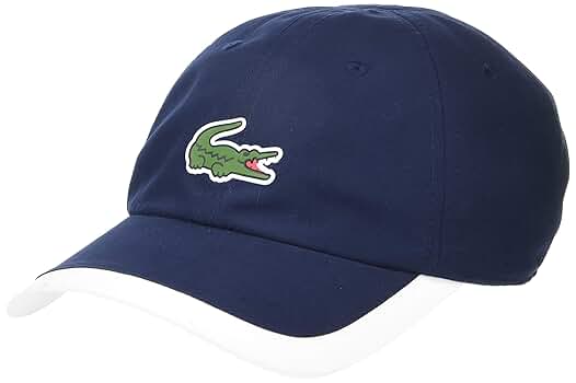Lacoste Men's Contrast Edge Microfiber Cap, One Size, Navy