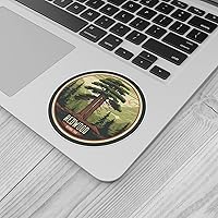 Vista 4 de Redwood National Park - Calcomanía de vinilo impermeable para parachoques de automóvil, laptop, botella de agua, pared y ventana, tamaño - 3