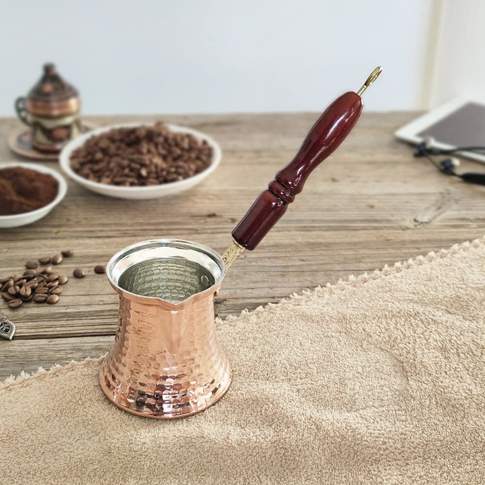 Pentola Turca Fatta a Mano, Caffettiera Turca, Caffettiera Greca, Caffettiera Araba, Caffettiera di Rame Martellata, Pentola di Burro, Pentola di Rame