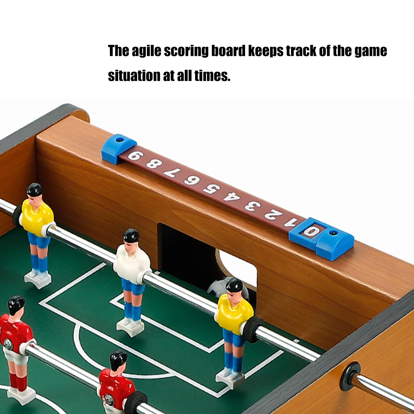 Family Connection - Juego de futbolín que mejora la coordinación de la mano con ácido acético participativo para madres y niños, portátil, pequeño escritorio