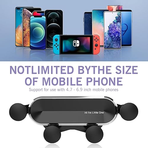 Miniatura 6 de Soporte para teléfono celular con ventilación de aire, soporte de navegación antideslizante y antivibraciones con protección de silicona, bloqueo