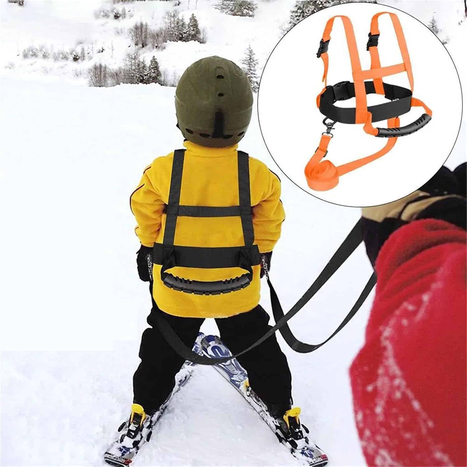 Snowboard Leash 2pcs Nylon Ski Harness Snowboard Trainer Speed Control with Shoulder Strap