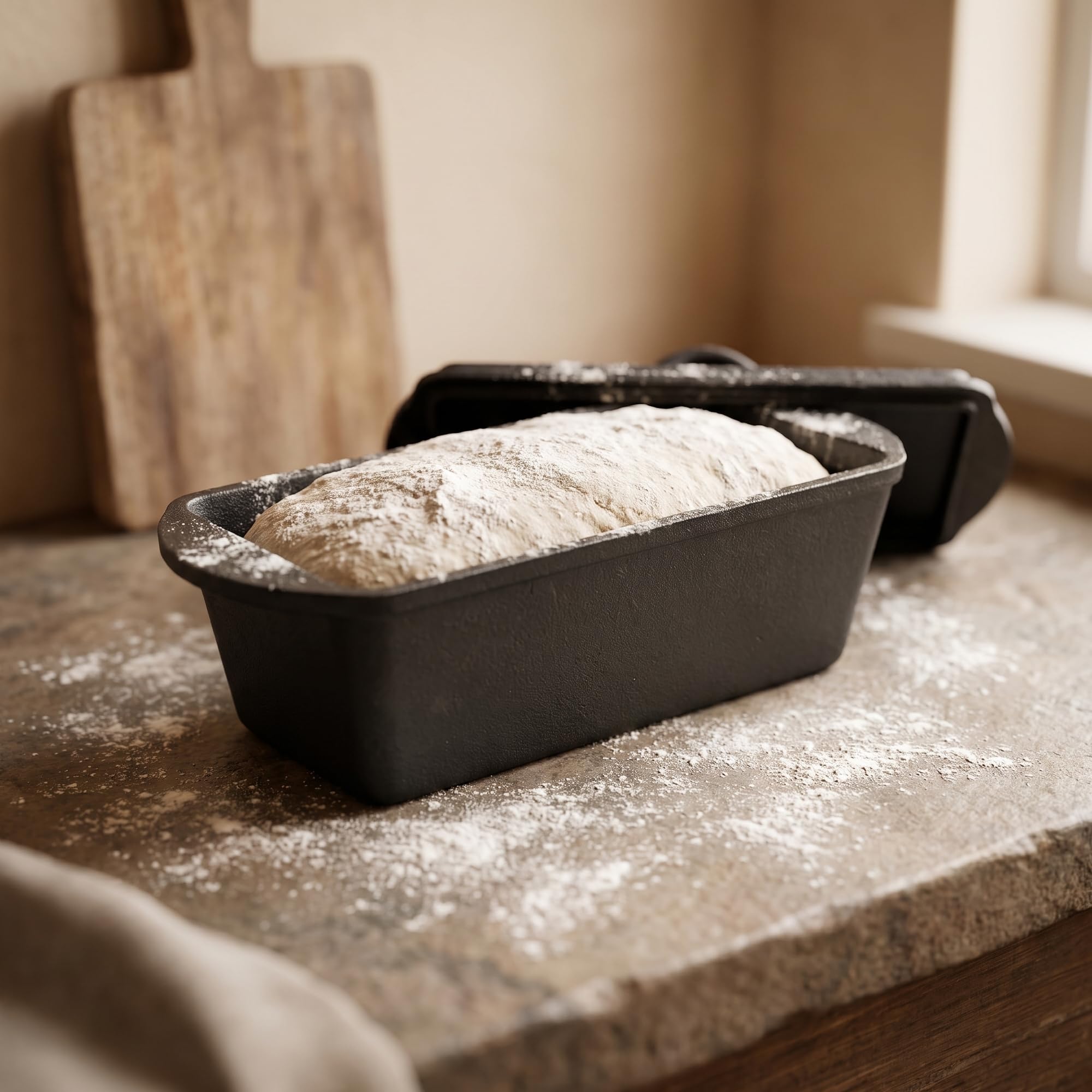 ZOENHOU Moule à pain rectangulaire en fonte avec couvercle
