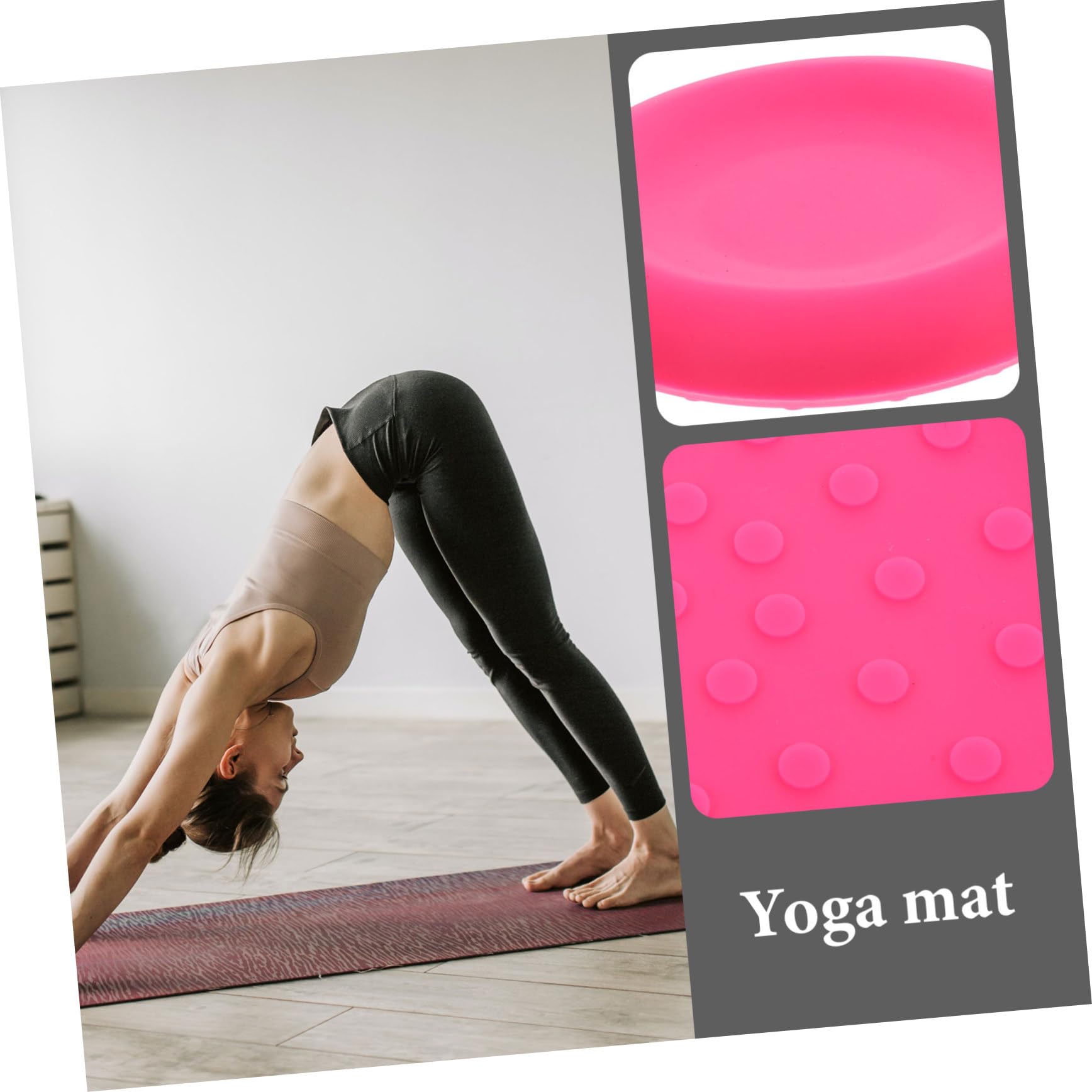 Mipcase Knee Protector for Yoga Round Yoga Knee Pads Cushion Silicone Non-Slip Pad Comfortable for Elbows Knees and Ankles Random Color