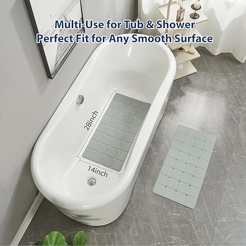 Miniatura 7 de Alfombrilla de baño de silicona con ventosas  Alfombra antideslizante plegable para bañera y ducha, duradera y de secado rápido, tapete de seguridad