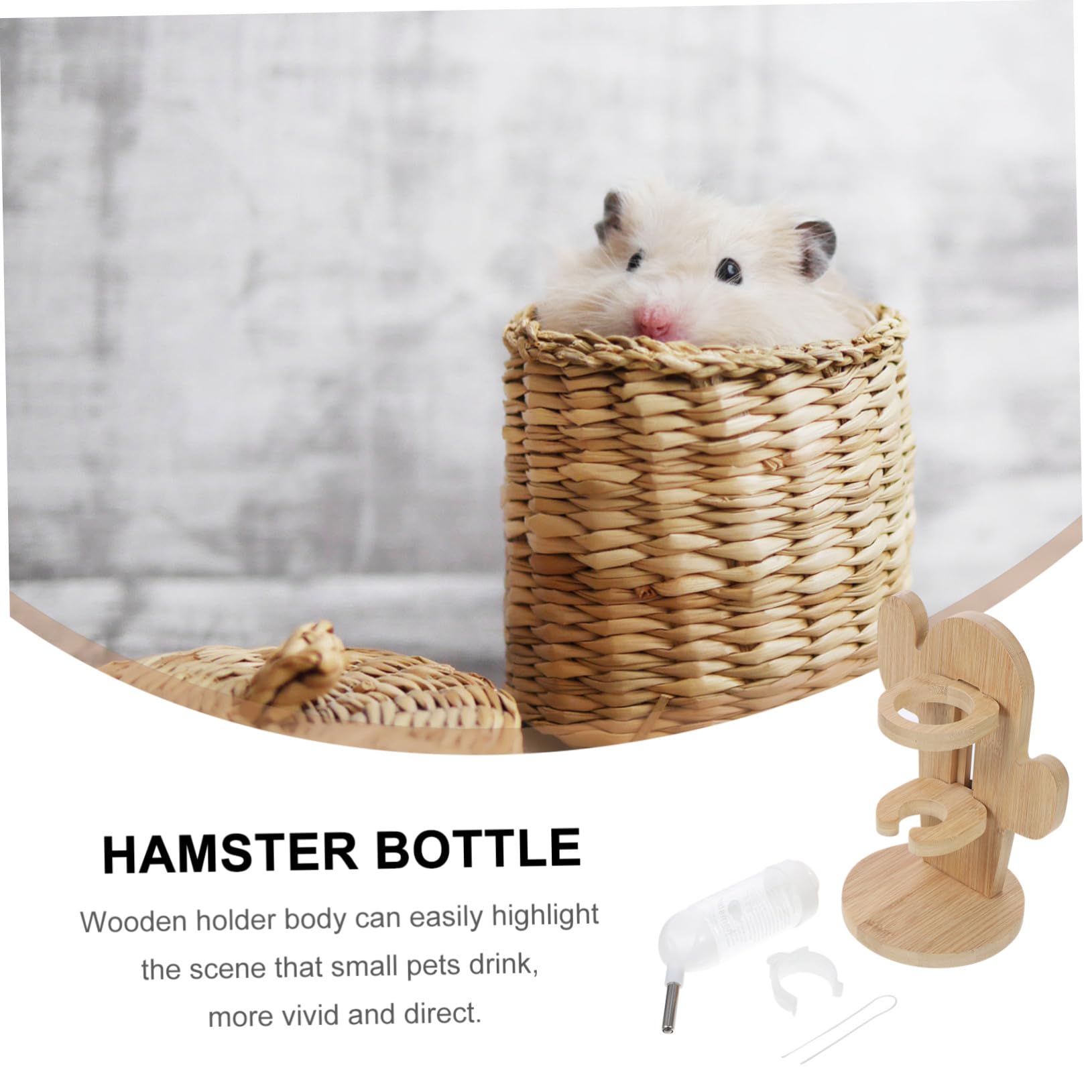 BESTonZON Vertikale Wasserflasche für Kleine Haustiere und Chinchillas Verschleißfestes Synthetisches Material mit Transparentem Fassungsvermögen für Haustierkäfige und Zufällige Farbe