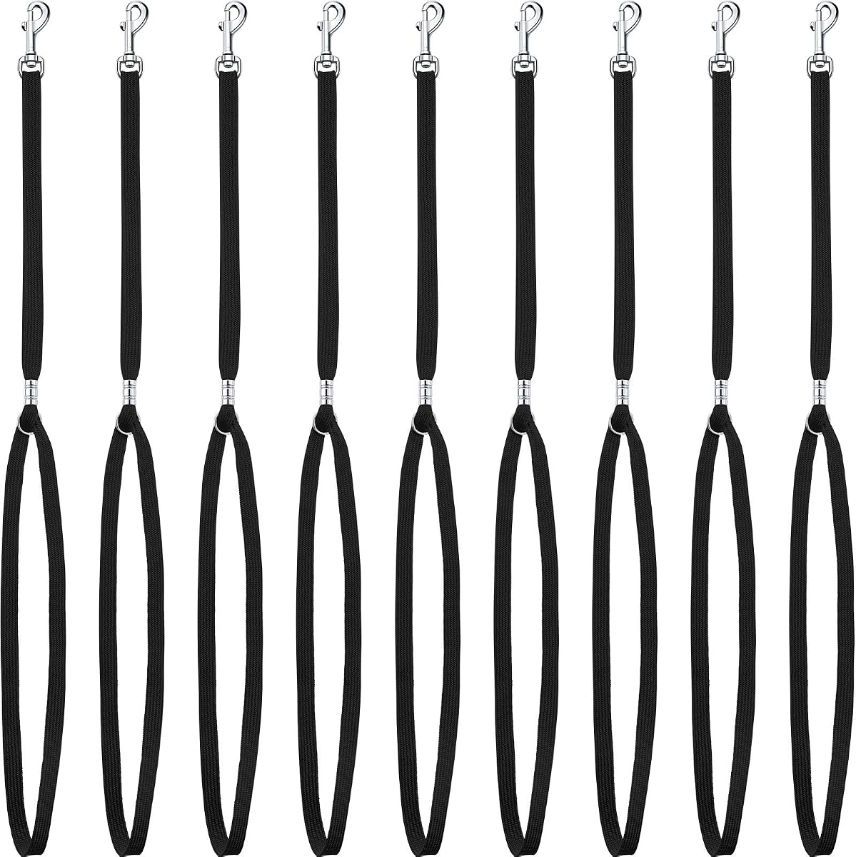 9 piezas lazos de aseo de mascotas lazo de sujeción de nylon cuerda de seguridad fija ajustable para perros y gatos para la bañera de la mesa de aseo de mascotas (negro)
