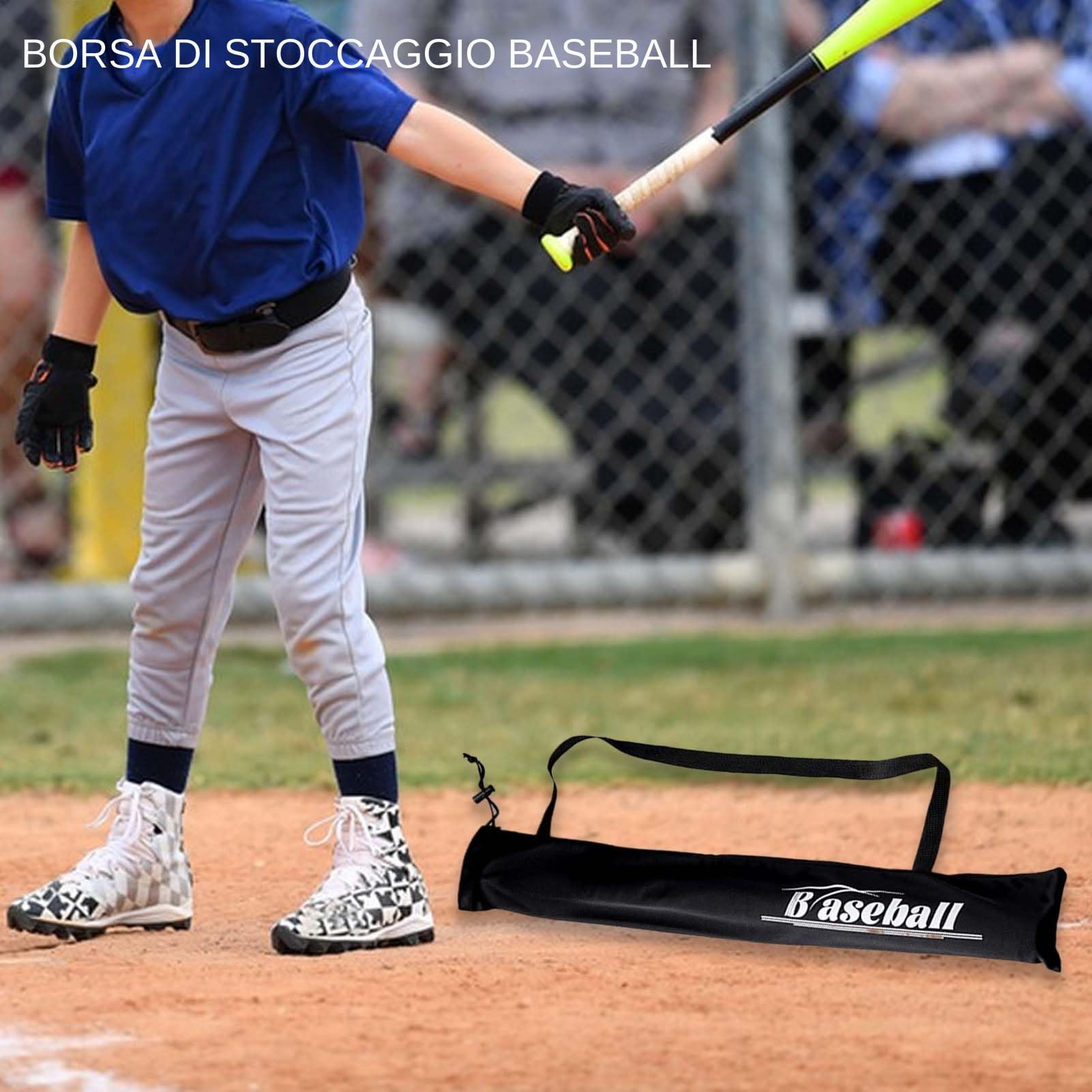 Borsa Nera Per Mazza Da Baseball 88cm Borsas A Tracolla In Flanella Ispessita Per Mazza Da Baseballs borsa organizer pieghevole per mazzas da baseball Resistente alle deformazioni