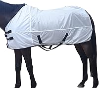 Vista 2 de Comfy Mesh Horse Fly Sheet Equine Summer Sheets Stand Neck White 63