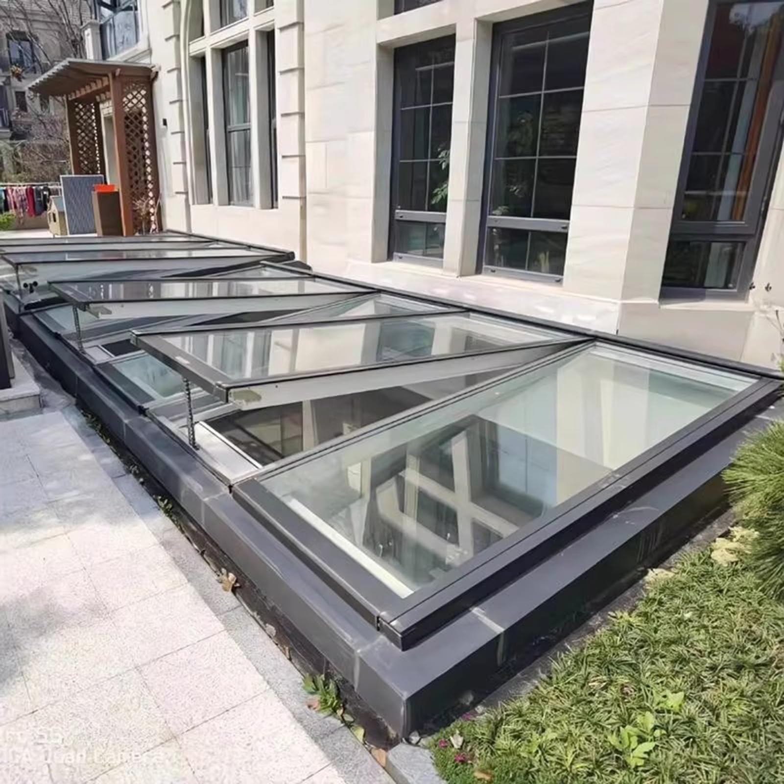 Okno świetlikowe 70 x 70 cm z hartowanym światłem słonecznym 5 mm, naturalne światło dzienne do solarium, poprawia oświetlenie domu i wydajność energetyczną
