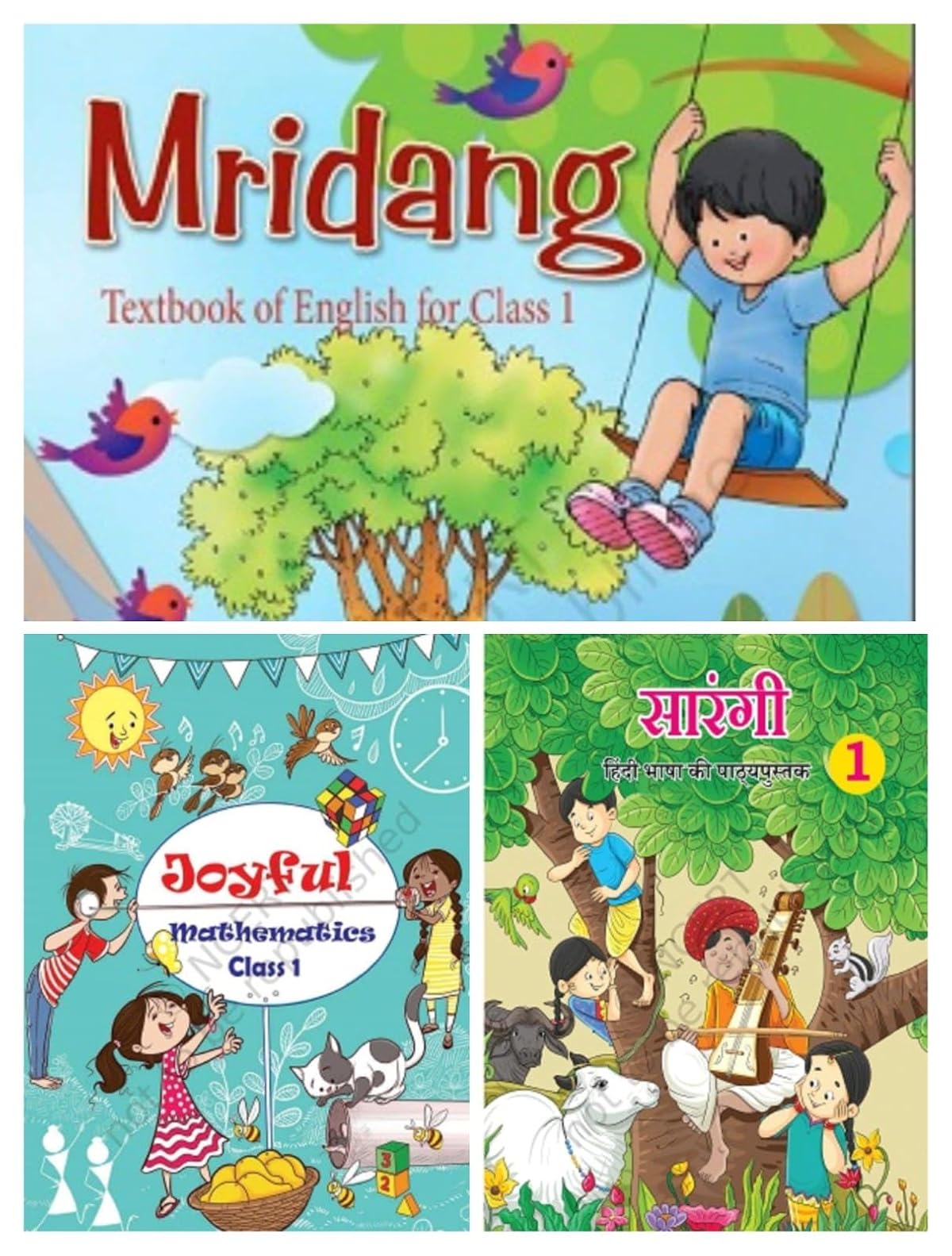 Class 1 Textbook MRIDANG & JOYFUL MATHEMATICS & सारंगी [ 3 book set ] new