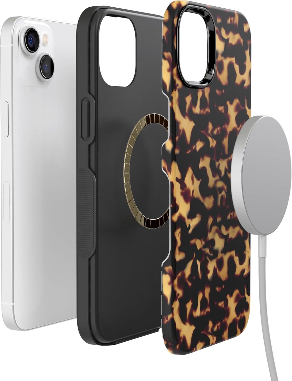 Casely iPhone 14 Plus Case | Shell Shocked | Tortoise Print | Bold Protective Design | Compatible with MagSafe