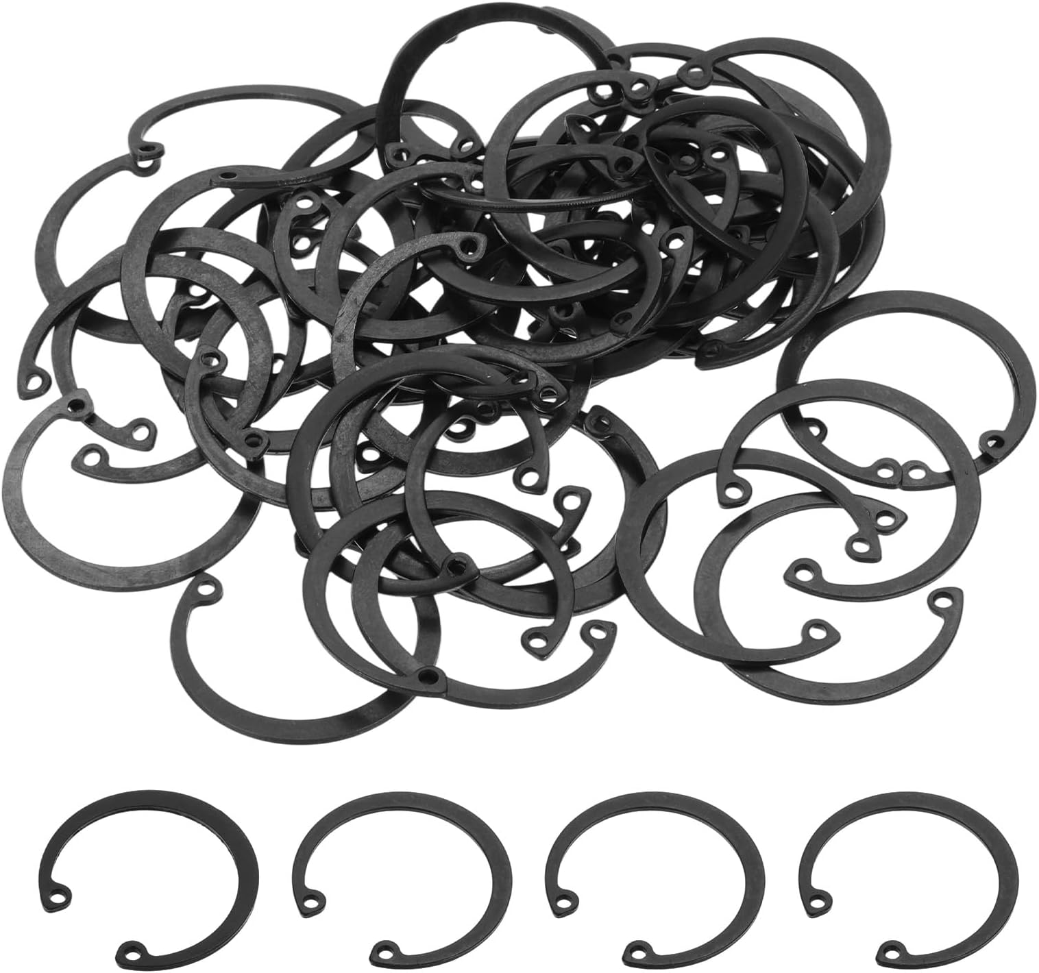 50 Pcs Internal Retaining Rings, 30mm C-Clip Snap Ring 65 Manganese Steel Internal Retaining Circlip Snap for Automotive Grooved Shafts Stud