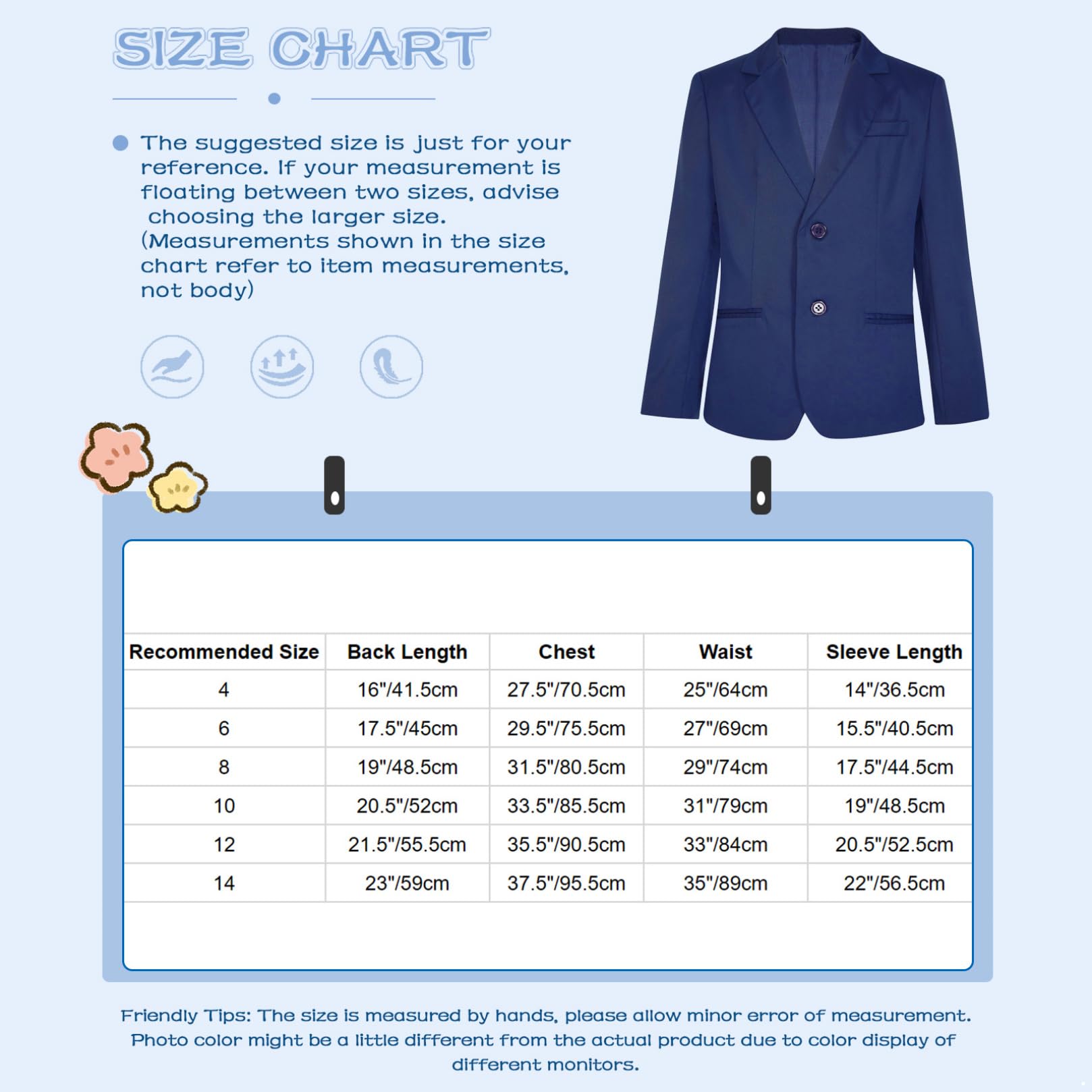 ranrann Enfant Garçon Veste de Costume Smoking Manteau Blazer Costume Soirée Cérémonie Mariage 3-14 Ans