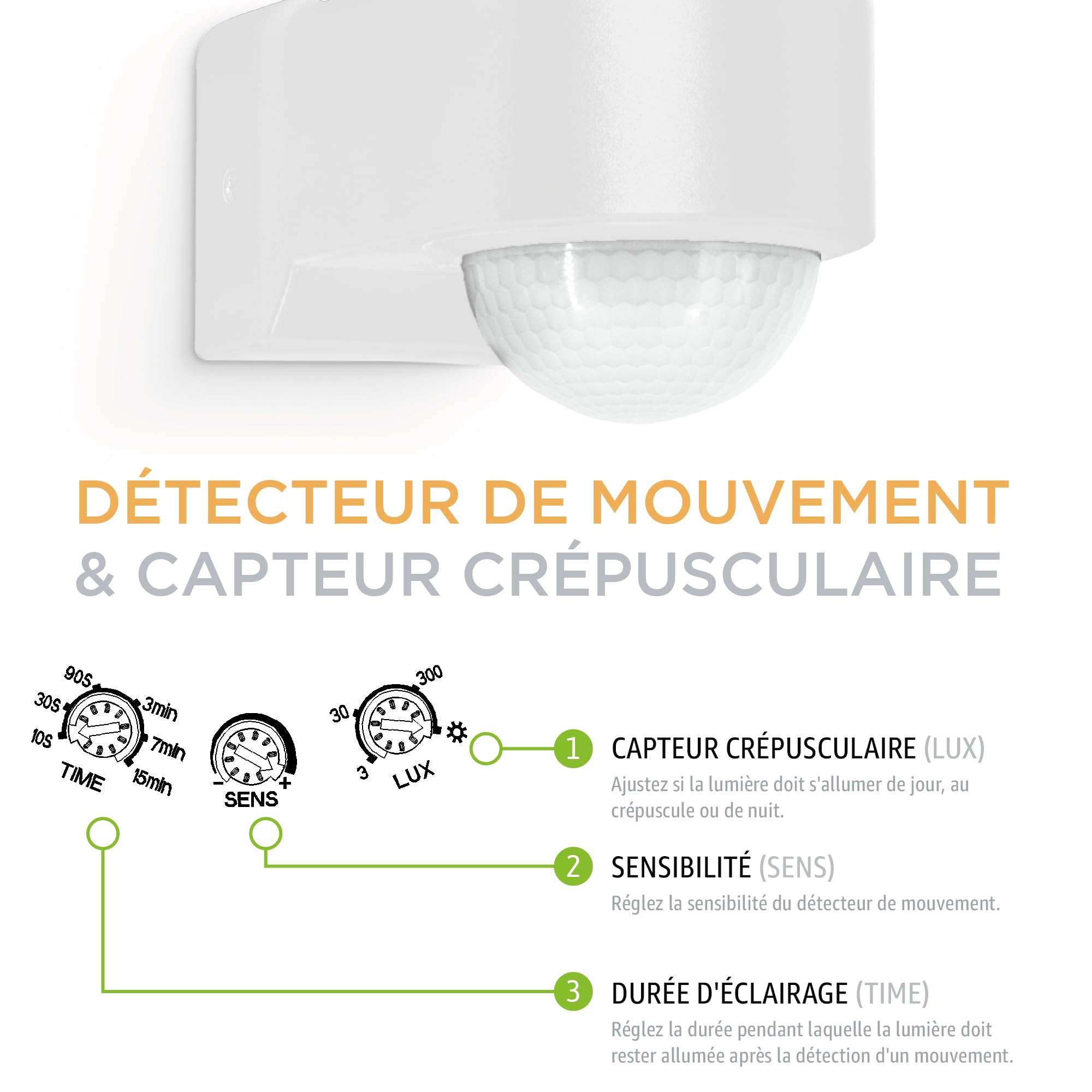 SSC-LUXon NORSU applique murale extérieure LED Up & Down double tête