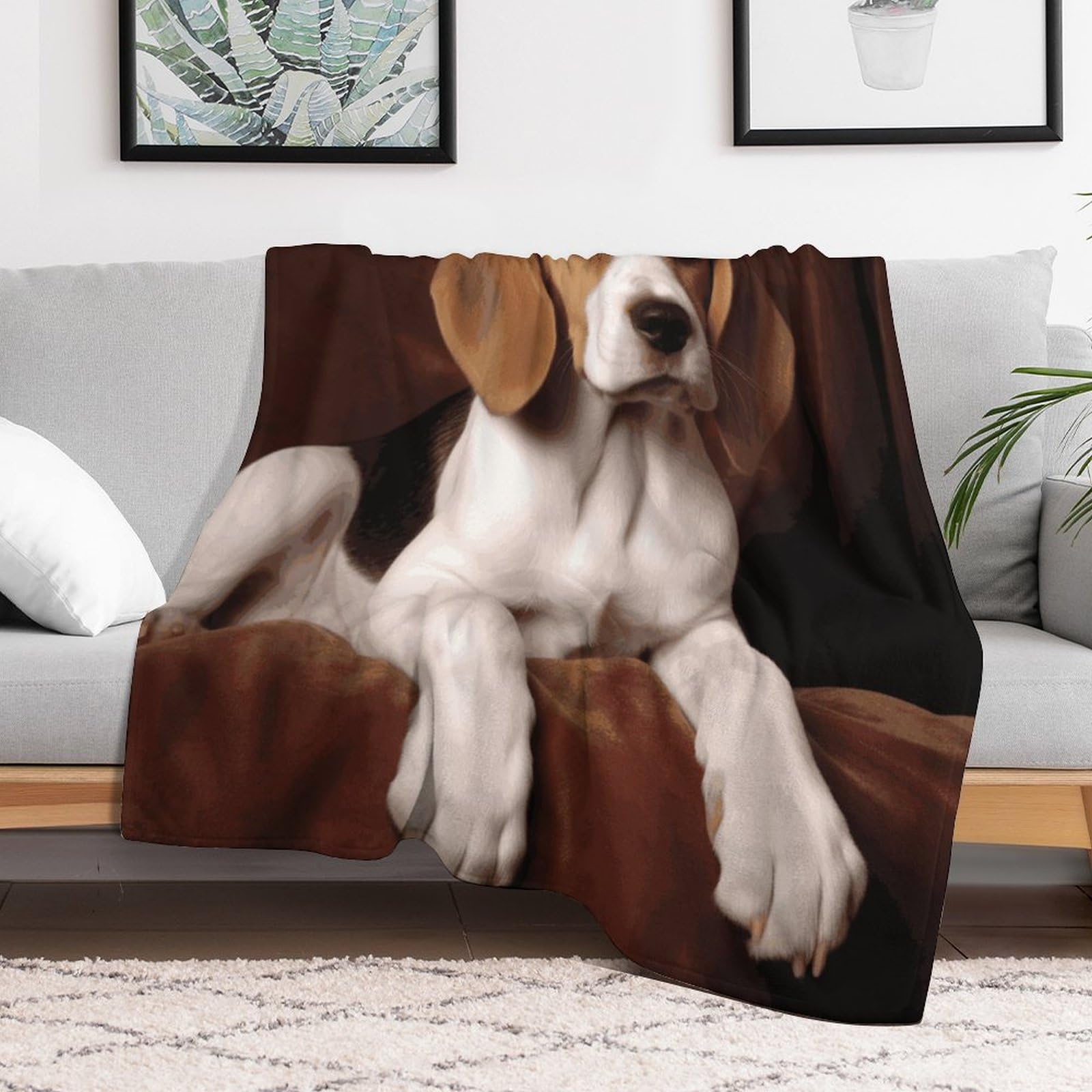 Weiche, gemütliche, weiche Decken für Damen, Überwurf, Bettdecke, Haustier, Hund, Beagle, warm, dekorativ, flauschige Decke für alle Jahreszeiten