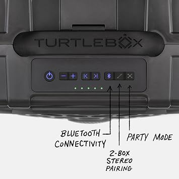Turtlebox Original Gen 3: Portable Outdoor Bluetooth Speaker Ultra-Loud (120dB), Waterproof (IP67), Rugged, Impact-Resistant, 3-Day Battery | Party Mode: Unlimited Pairing Stereo, Gray/Green