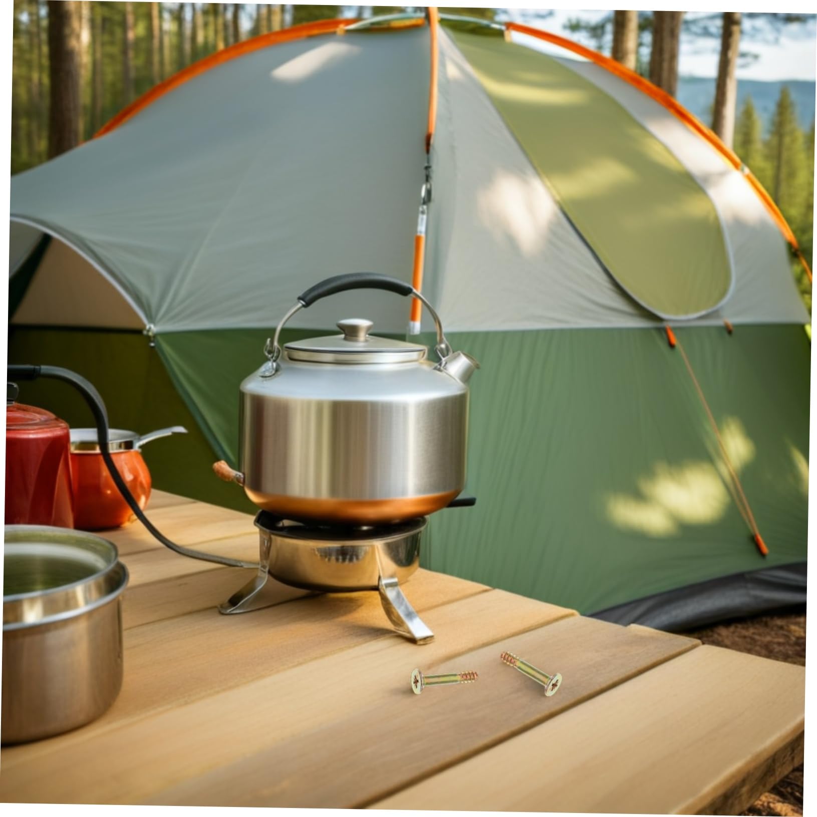 BESTonZON Accesorios Metálicos Montaje Rápido 20 Piezas y Reutilizable para Toldos y Carpas de Camping al Aire Libre para Gazebos Dorados