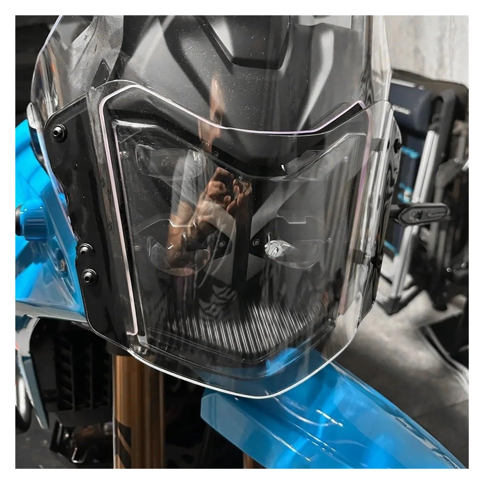 Motocicleta Protector Faros Para Tenere 700 2025 Modelo Accesorios De Motocicleta Cubierta Protectora Faro Transparente Protector Luz Cabeza Acrílica(Transparent)