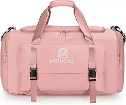Angoo GX Bolsa de Viagem Grande, 40 L, 5 Compartimentos com Zíper, Poliéster Resistente, Alças Removíveis, Azul Marinho