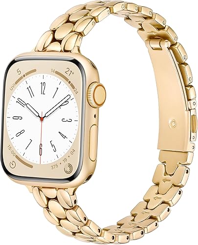 Correa delgada de metal para Apple Watch de 1.654 pulgadas (Serie 1110) 1.575 pulgadas, 1.614 pulgadas, 1.496 pulgadas, correas de acero inoxidable