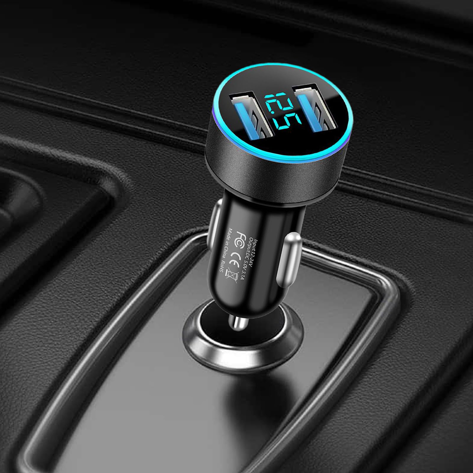 Caricabatterie Rapido Auto Dispositivo Di Ricarica Smartphone A 2 Porte