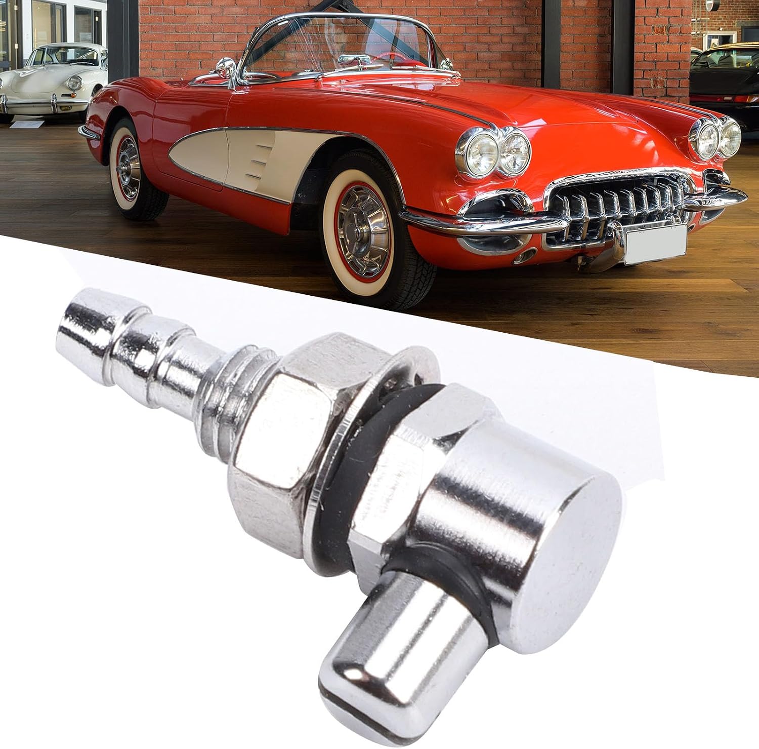 Windscreen Washer Jet Single Hole Adjustable Nozzle with Solid Brass Chrome Plating for Classic Cars 50s 60s AC Daimler MG Morris