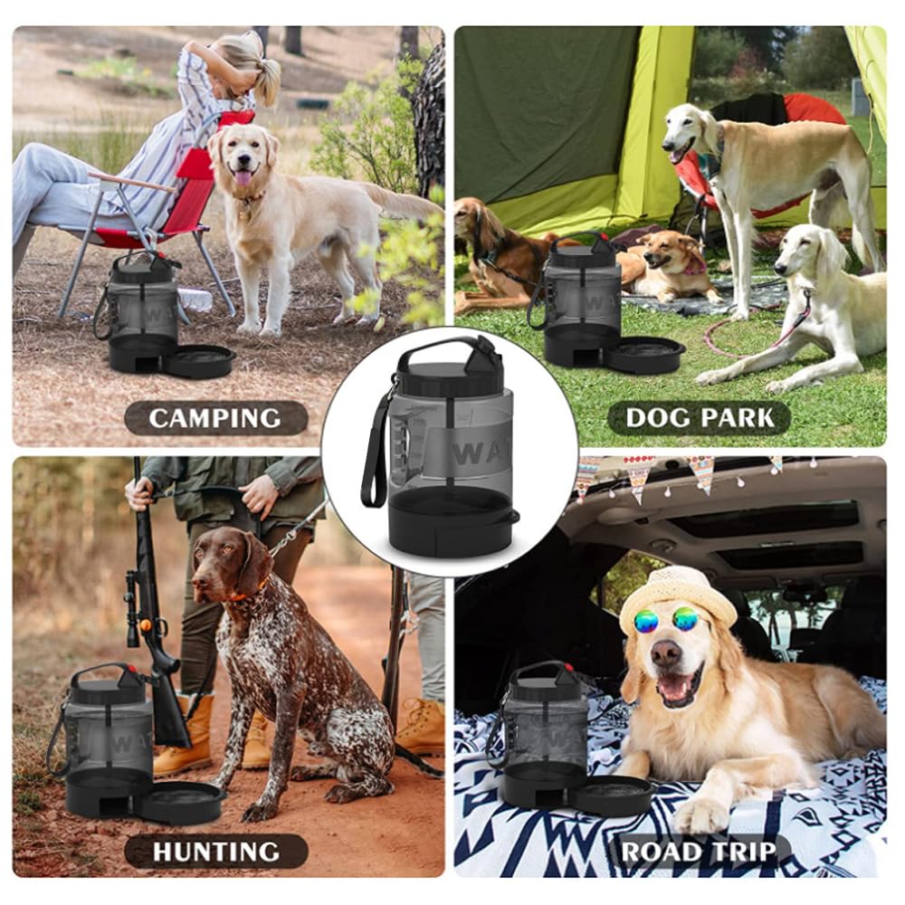 Dog Water Bottle 77oz Portable Travel Dog Water Bottle Dispenser for Walking Hiking Outdoor Activities, Pet Accessories
